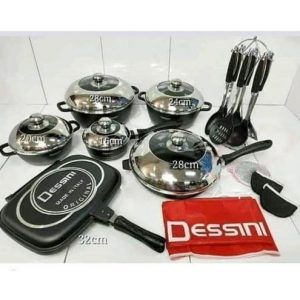 Dessini Die Cast Cookware & Casserole Set - 23pcs discountshub