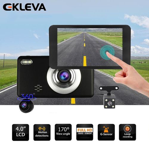Ekleva Dash Cam 4’’ Touch Screen 1080P HD Car Camera 170° Wide Angle Dashboard Camera With G-Sensor. Motion Detection, Loop Recording Camera Recorder discountshub
