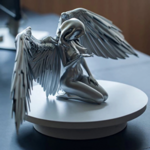 Figurines & Miniatures Silver Angel Wings Resin Crafts Desktop Ornaments Garden Ornaments Home Decor Angel Cabochon discountshub