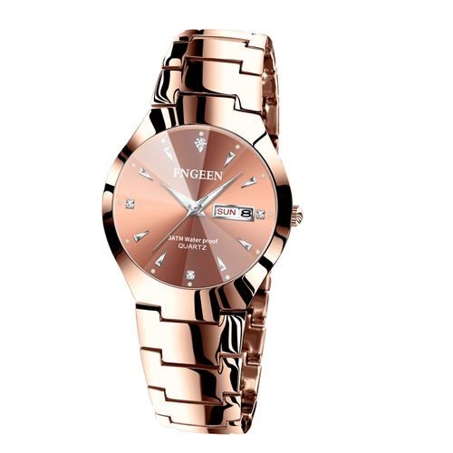 Fngeen Luxury Women Female Ladies Wrist Watch With Date/Coffee discountshub