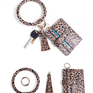 PU Leather Key Ring Mini Coin Card Holder Women Fashion Print Pattern Wallet Short Purse Popular Individualit Tassel Wallet discountshub