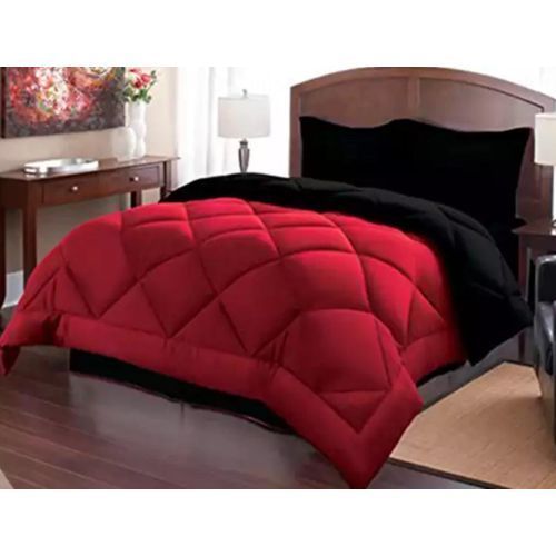 Plain Red/ Black Beddings Plus Pillow Cases With Duvet discountshub