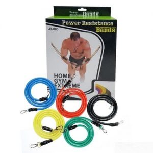 Power Resistance Bands And Tubes Set of 5 discountshub