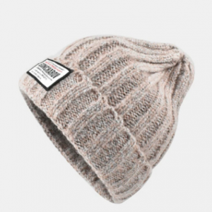 Unisex Mixed Color Knitted Jacquard Letter Cloth Patch All-match Warmth Beanie Hat discountshub