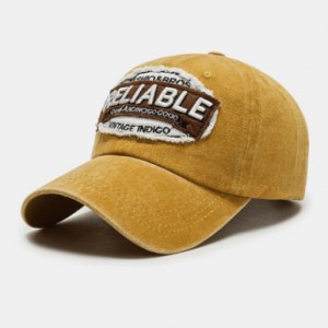 Unisex Washed Distressed Cotton Letter Embroidery Patch Fashion Sunshade Baseball Cap discountshub