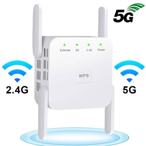 Wifi Extender 1200Mbps 2.4G and 5G Wifi Repeater discountshub