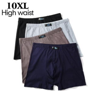 4-packs 2021 New Men's Boxer Pantie Lot Underpant Loose Large Short Cotton Plus 6XL 7XL 8XL 9XL 10XL Underwear Boxer Male XXXXL discountshub