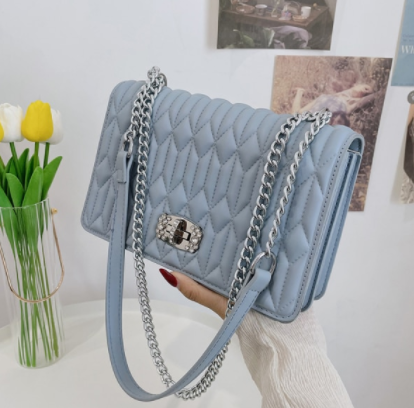 High Quality Leather Handbag Luxury Brand Chain Handle Shoulder Messenger Bags for Woman 2021 New Small Square Bag Sac A Main discountshub