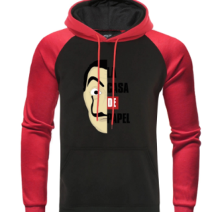 La Casa De Papel Hoodies Costume Face Sweatshirt Men's Raglan Pullover The House of Paper Hoody Men Autumn Tracksuit Streetwear discountshub