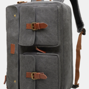 Men Casual Canvas Large Capacity Multifunction Backpack Crossbody Bag discountshub