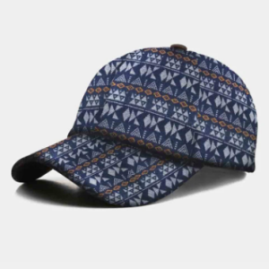 Men Polyester Cotton Overlay Argyle Ethnic Pattern Vintage Adjustable Baseball Cap discountshub