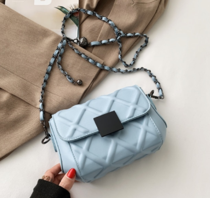 Plaid Female Square Crossbody bag 2021 Fashion New High quality Leather Women's Designer Handbag Chain Shoulder Messenger Bag discountshub