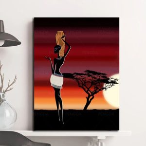 Wall Art With Frame(lovely Afrimade Artwork) discountshub