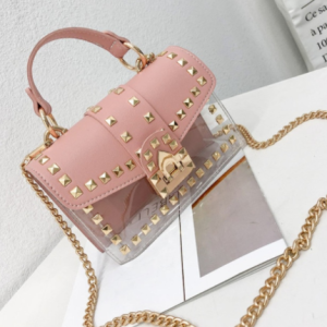 Fashion Women Bags Luxury Designer Chians Diamonds Handbag Rivet Clutch Transparent Shoulder Crossbody Bags Bolsa Feminina Purse discountshub