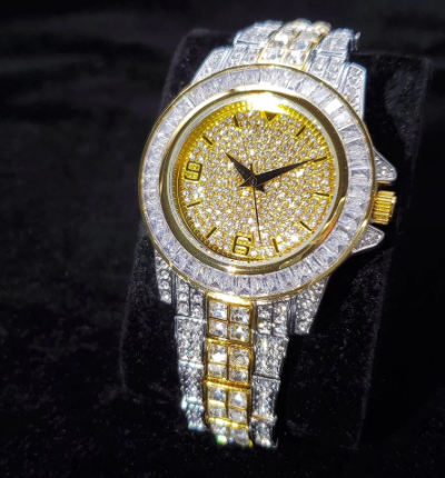 Hip Hop MISSFOX Boss Mens Watches Top Brand Luxury Baguette Diamond Stainless Steel Bracelet Quartz Wristwatches Business Hours discountshub