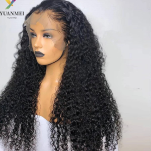 Kinky Curly Human Hair Wig Brazilian 30 inch Deep Curly Lace Frontal Wigs For Women Wet And Wavy Glueless T Part Lace Front Wig discountshub