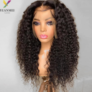Kinky Curly Human Hair Wig Brazilian Deep Curly T Part Lace Frontal Wigs For Women Wet And Wavy Glueless 30 inch Lace Front Wig discountshub