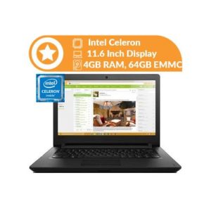 Lenovo 100e Intel Celeron Dual Core - 64GB SSD - 4GB RAM - Wins 10 - 11.6" - Black discountshub