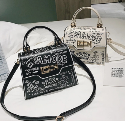 Luxury Design Women Leather Handbags and Purse Fashion Crossbody Bags for Women Graffiti Handbags Shoulder Bags Women Bag discountshub
