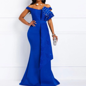 MD Bodycon Sexy Women Dress Elegant African Ladies Mermaid Beaded Lace Wedding Evening Party Maxi Dresses 2022 New Year Clothes discountshub