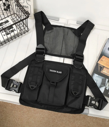 Men Casual Multifunction Brief Nylon Chest Bag Backpack discountshub