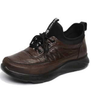 Men Handmade Leather Stitching Non-Slip Casual Running Shoes discountshub