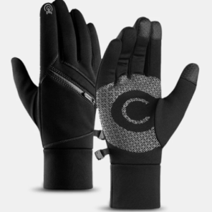 Men Plus Velvet With Convenient Pocket Full-finger Outdoor Waterproof Windproof Warmth Non-slip Touchscreen Gloves discountshub