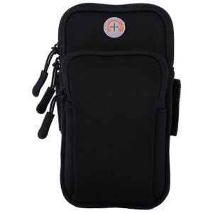 Neoprene Unisex Phone Holder/ Gym Arm Bag With Elastic Strap - Black discountshub