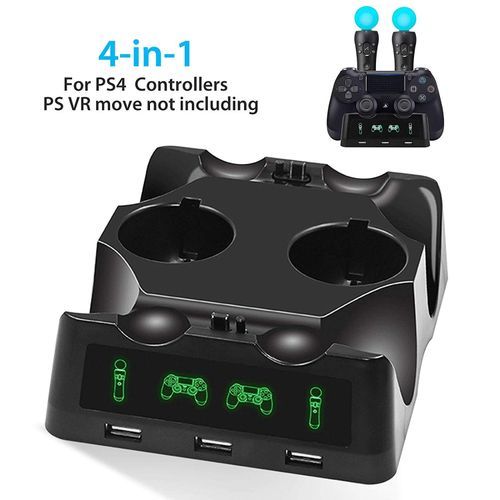 PS4 Controller Charger USB Gamepad Charging Station Dock discountshub