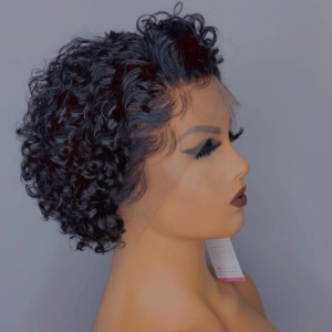 Pixie Cut Short Curly Wig Closure Lace Human Hair Wigs Brazilian Remy 6"Inch Human Hair PrePlucked With Baby Hair 180% Density discountshub