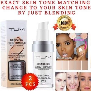 TLM 2pcsTLM Color Changing Liquid Foundation-Change To Skin Tone discountshub