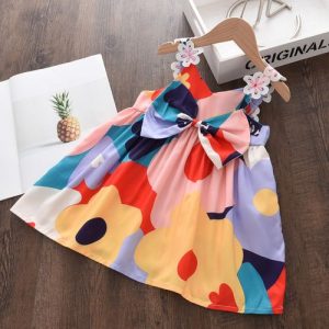 Toddler Girls Baby Casual Dresses Kids Girl Bowknot Cute Princess Costumes discountshub