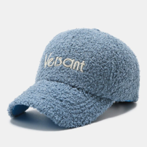 Unisex Lambswool Plush Letter Embroidery Autumn Winter All-match Warmth Baseball Cap discountshub