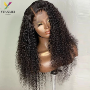 YUANMEI Curly Lace Front Wigs For Women Kinky Curly Wig Brazilian Human Hair Wigs Pre Plucked 13X4X1 Lace Frontal Wig discountshub