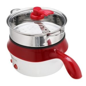 2 In 1 Non-stick Stainless Steel Mini Electric Pot And Pan discountshub