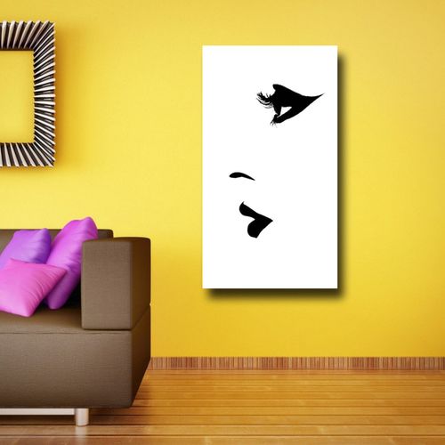 Awesome Silouette Face Wall Canvas discountshub