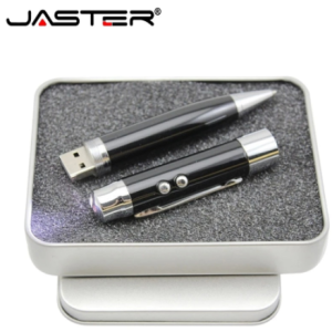 JASTER Creative Business gift USB flah drives Ballpoint Pen Drive Multifunction Pendrive laser light Memory Stick 128GB 64GB 32G discountshub