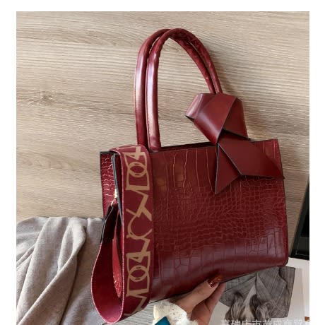 Ladies Handbag With Detachable Strap- Red discountshub