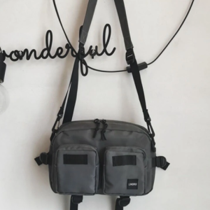 Men Nylon Casual Multi-Compartments Solid Color Crossbody Bag Shoulder Bag discountshub