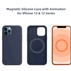 Original Silicone Case for iPhone 13 12 Pro Max Magnetic with Animation Case for iPhone 13 12 mini Wireless Charging Cover discountshub