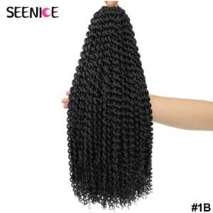 Passion Twist Crochet Hair Water Wave Synthetic Braiding Hair Extensions Afro Kinky Ombre Brown Crochet Braids For Black Women discountshub