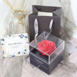 ROSE SPACE 1Rose Gift Box Artificial Flower Box For Christmas Valentines Day Mom Wedding Party Girlfriend Couple Gifts discountshub